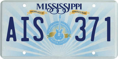 MS license plate AIS371