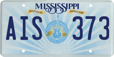 MS license plate AIS373