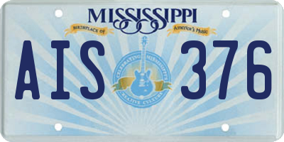 MS license plate AIS376