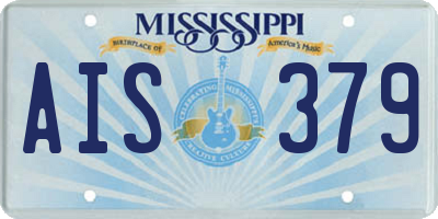 MS license plate AIS379