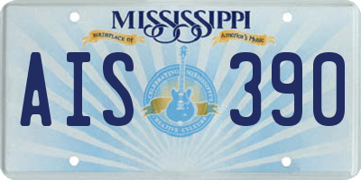 MS license plate AIS390