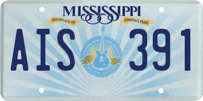 MS license plate AIS391