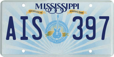 MS license plate AIS397