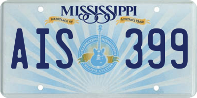 MS license plate AIS399