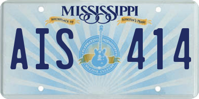 MS license plate AIS414
