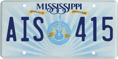 MS license plate AIS415