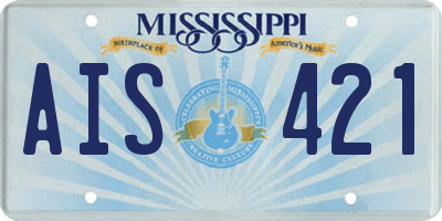 MS license plate AIS421