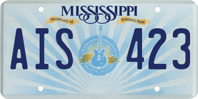 MS license plate AIS423
