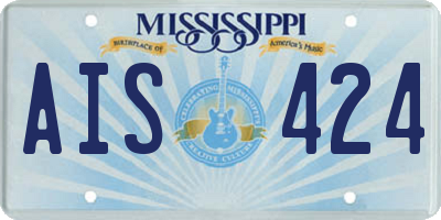 MS license plate AIS424