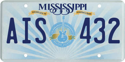 MS license plate AIS432
