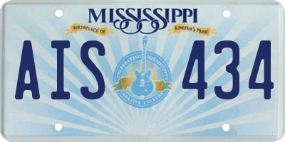 MS license plate AIS434