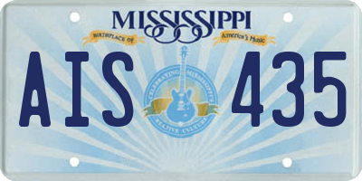 MS license plate AIS435