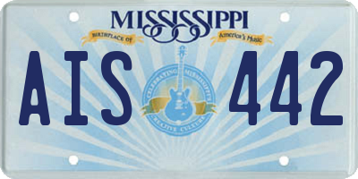 MS license plate AIS442