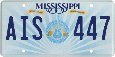 MS license plate AIS447