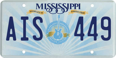MS license plate AIS449