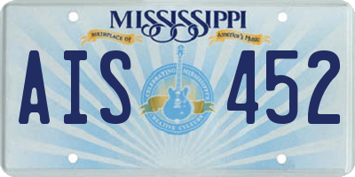 MS license plate AIS452