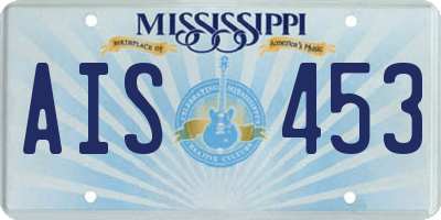 MS license plate AIS453
