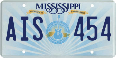 MS license plate AIS454