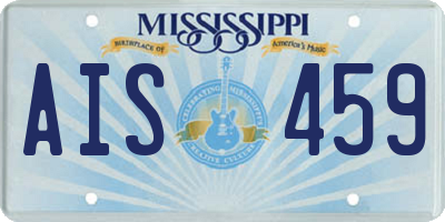 MS license plate AIS459