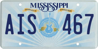 MS license plate AIS467