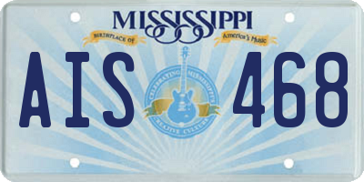 MS license plate AIS468
