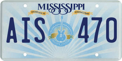 MS license plate AIS470