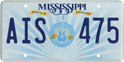 MS license plate AIS475