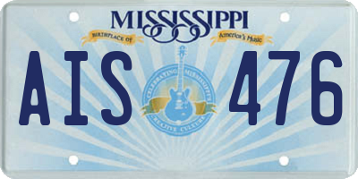 MS license plate AIS476