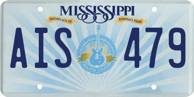 MS license plate AIS479