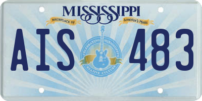 MS license plate AIS483