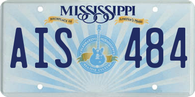 MS license plate AIS484