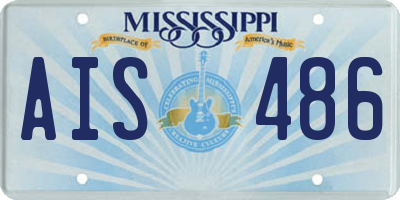 MS license plate AIS486