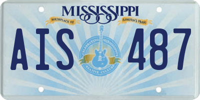 MS license plate AIS487