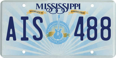 MS license plate AIS488