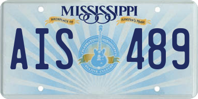 MS license plate AIS489
