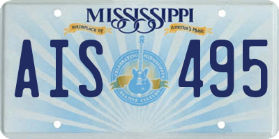 MS license plate AIS495