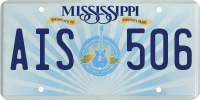 MS license plate AIS506