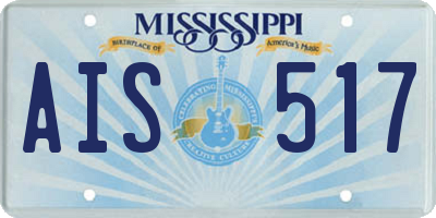 MS license plate AIS517