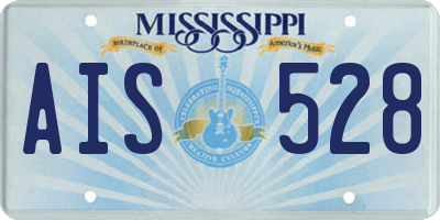 MS license plate AIS528