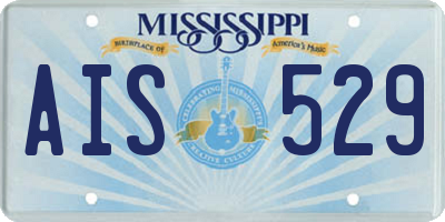 MS license plate AIS529