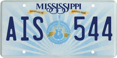 MS license plate AIS544