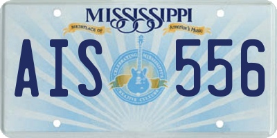 MS license plate AIS556