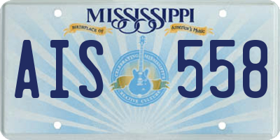 MS license plate AIS558