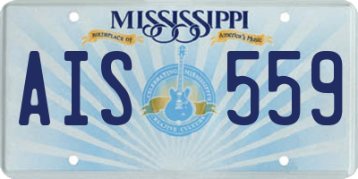 MS license plate AIS559