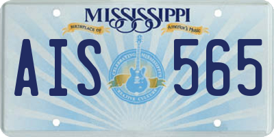 MS license plate AIS565