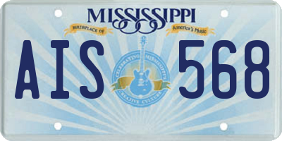 MS license plate AIS568
