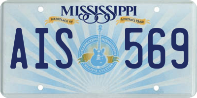 MS license plate AIS569