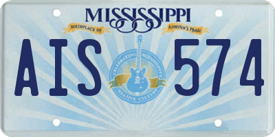 MS license plate AIS574