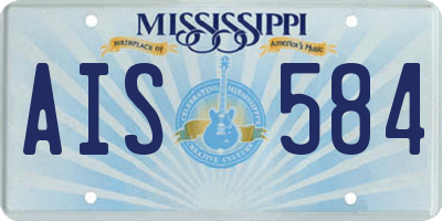 MS license plate AIS584
