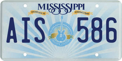 MS license plate AIS586